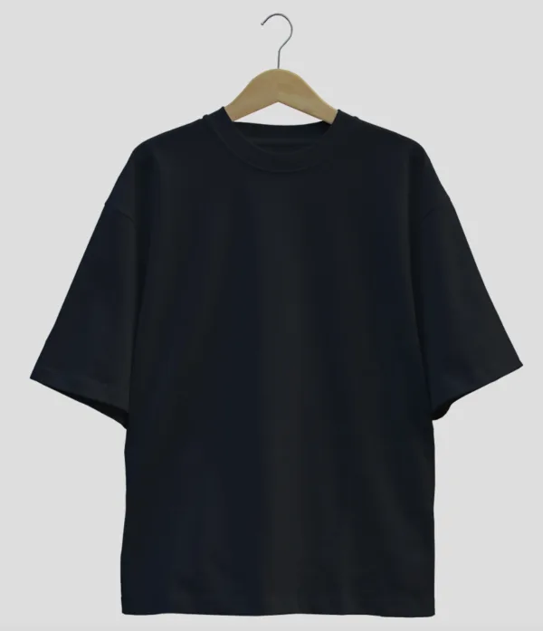 Solid Drop Shoulder Tee | Black